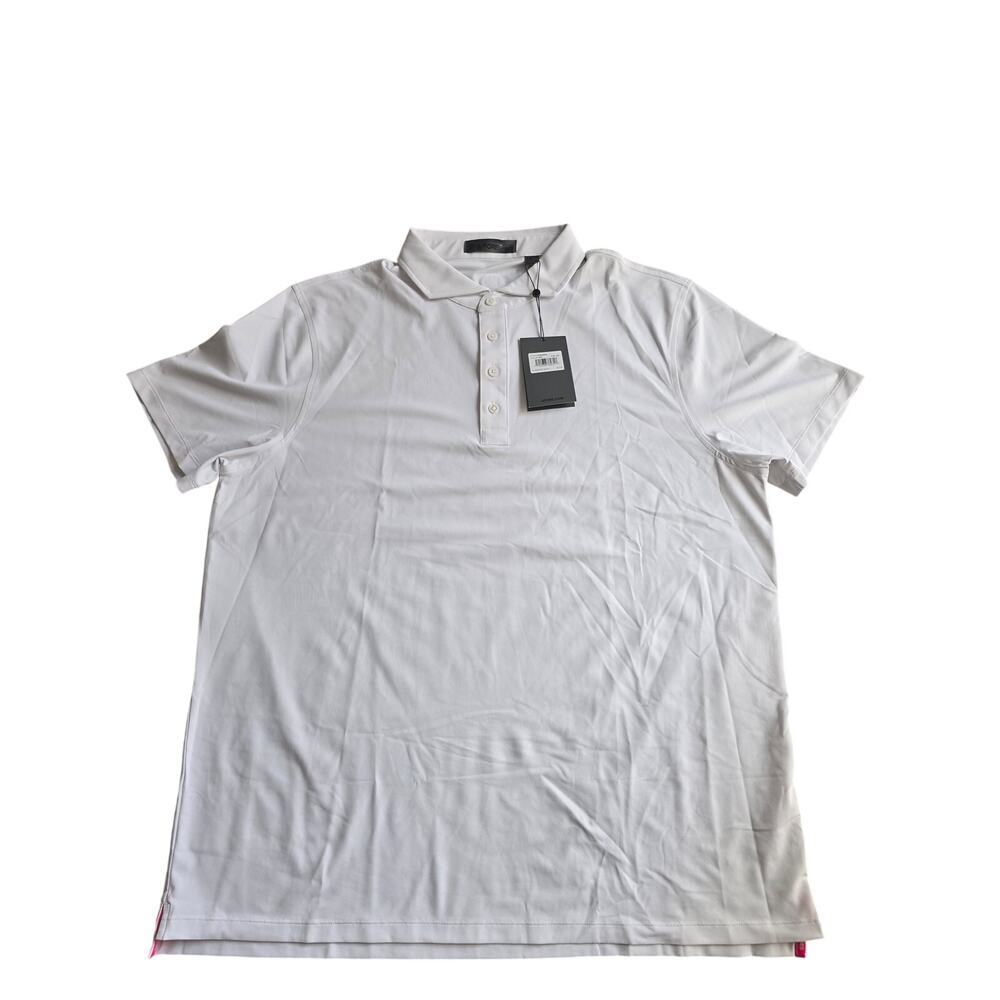 G/FORE Polo XXL White NWT $115 Luxury Golf Performance Shirt Stretch Dadcore - Picture 2 of 10